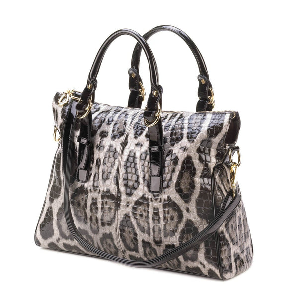 Sophisticated Gray Leopard Bag