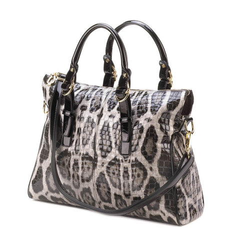 Sophisticated Gray Leopard Bag