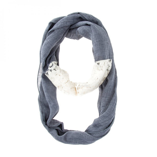 Blue Lace Infinity Scarf