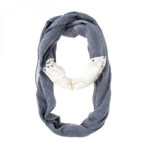 Blue Lace Infinity Scarf