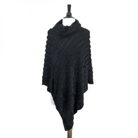 London Black Poncho