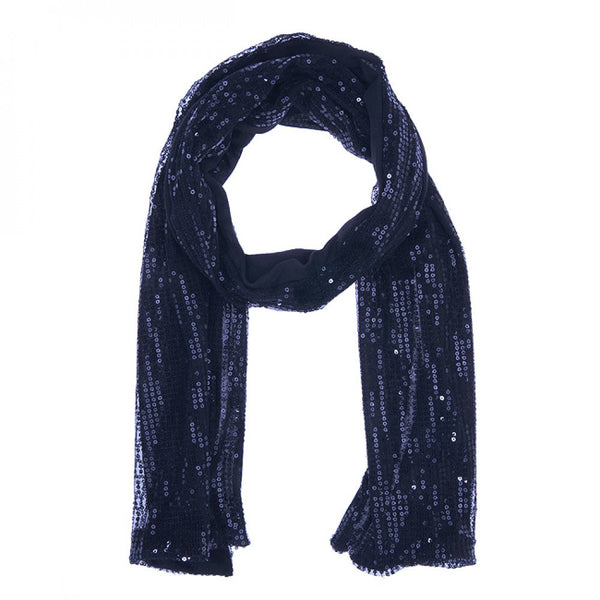 Blue Sonya Sequin Scarf