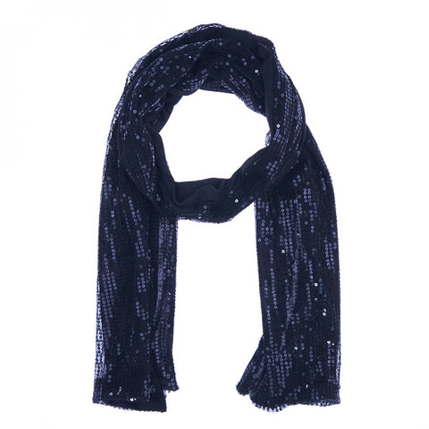 Blue Sonya Sequin Scarf