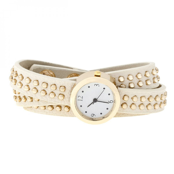 Ivory Mini Studded Wrap Watch