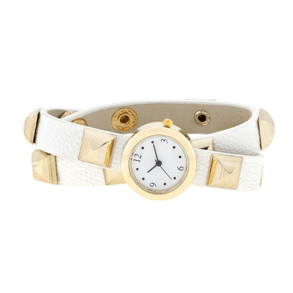 White Studded Wrap Watch