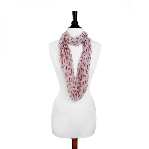 Dragonfly Pink Infinity Scarf