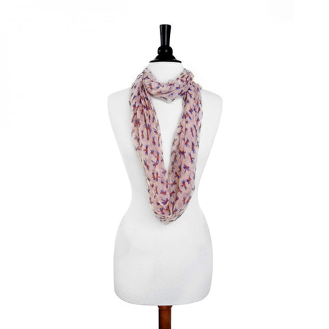Dragonfly Pink Infinity Scarf