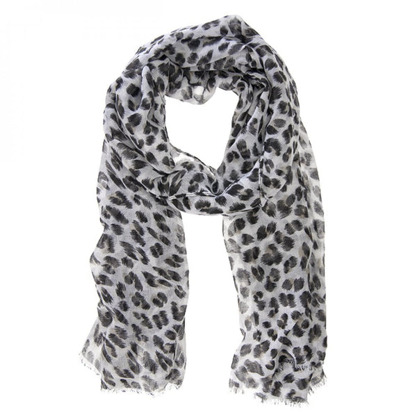 Leopard Black Scarf