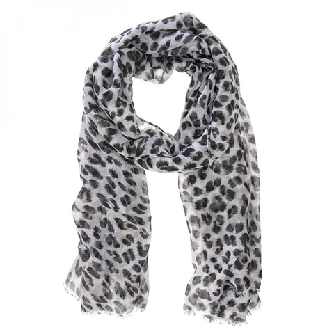 Leopard Black Scarf