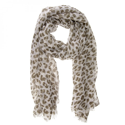 Leopard Olive Scarf